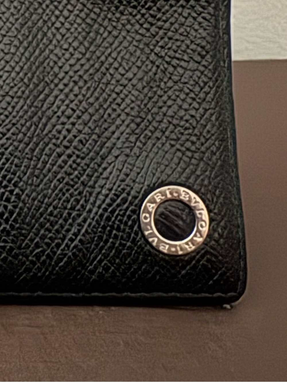 Bulgari Black Yen Leather Bifold Wallet View 4